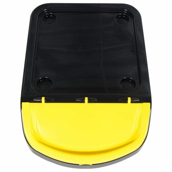 Afvalbakken met deksels stapelbaar 3 st PP 120 L zwart 5