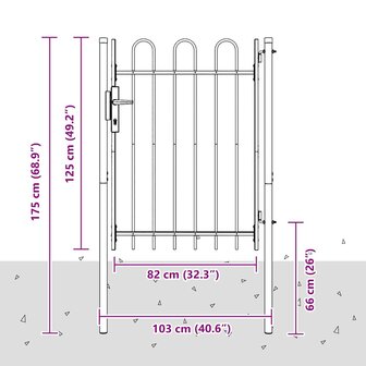 Hekpoort Grijs 100 x 120 cm Poedercoated staal 5