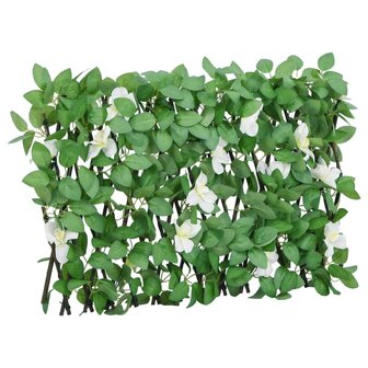 Kunstplant klimop op latwerk uittrekbaar 180x30 cm groen 1