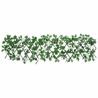 Kunstplant klimop op latwerk uittrekbaar 180x30 cm groen 3