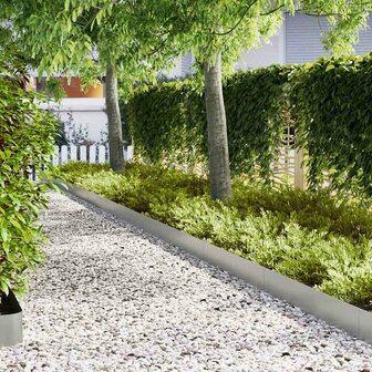 Tuinborder 10 stuks, 100 x 0,5 x 20 cm van gegalvaniseerd staal 1