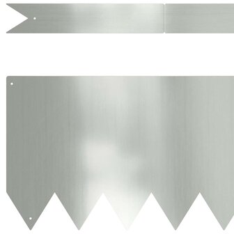 Tuinborder 10 stuks, 100 x 0,5 x 20 cm van gegalvaniseerd staal 3