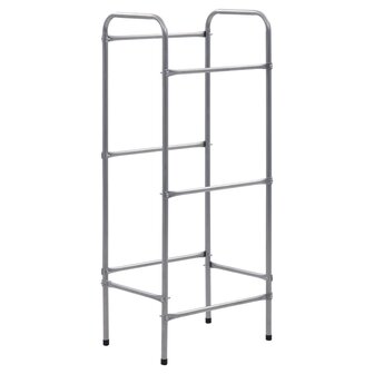 Opbergrek voor 3 kratten 50x33x116 staal zilverkleurig 2