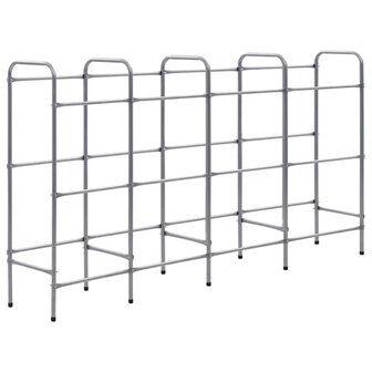 Opbergrek voor 12 kratten 190x33x116 cm staal zilverkleurig 2