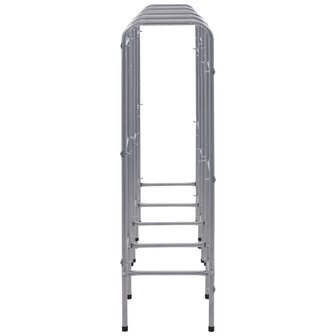 Opbergrek voor 12 kratten 190x33x116 cm staal zilverkleurig 4