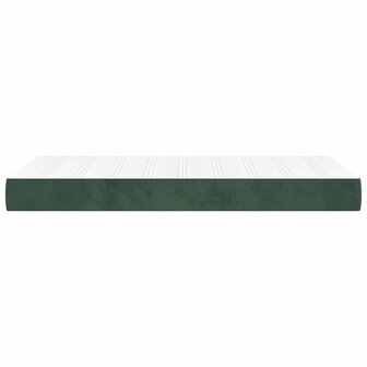 Pocketveringmatras 90x210x20 cm fluweel donkergroen 4
