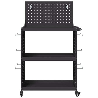 Gereedschapswagen Zwart 65 x 35 x 111 cm Koudgewalst staal 5
