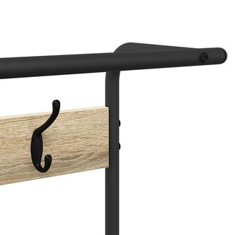 Kapstok met plank Sonoma eiken 95 x 34 x 184 cm Bewerkt hout 9