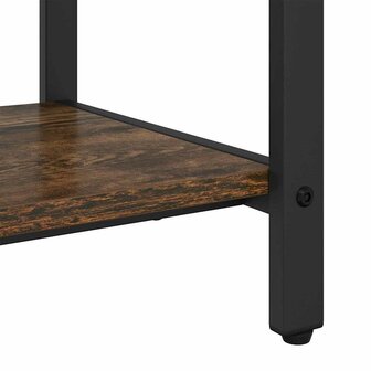 Kapstok met plank Gerookt eiken 95 x 34 x 184 cm Bewerkt hout 8