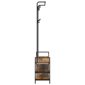 Kapstok met plank Oud hout 95 x 34 x 184 cm Bewerkt hout 6