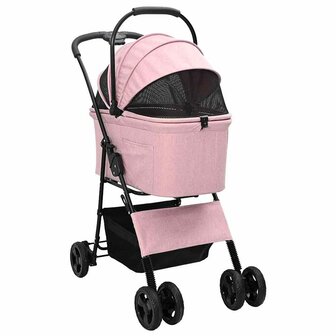 Opvouwbare Huisdierenwagen Roze 81 x 47 x 99 cm Oxford stof 2