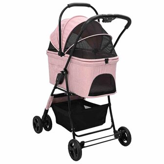 Opvouwbare Huisdierenwagen Roze 81 x 47 x 99 cm Oxford stof 7