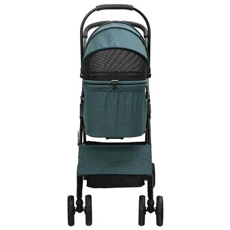 Opvouwbare Huisdierenwagen Verstelbaar Groen 81 x 47 x 99 cm 6