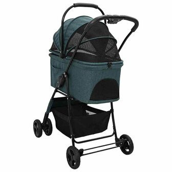 Opvouwbare Huisdierenwagen Verstelbaar Groen 81 x 47 x 99 cm 8