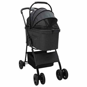 Opvouwbare Huisdierenwagen Zwart 81 x 47 x 99 cm Oxford stof 2