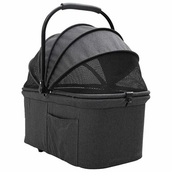 Opvouwbare Huisdierenwagen Zwart 81 x 47 x 99 cm Oxford stof 4