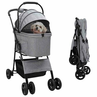 Opvouwbare Huisdierenwagen Grijs 81 x 47 x 99 cm Oxford stof 1