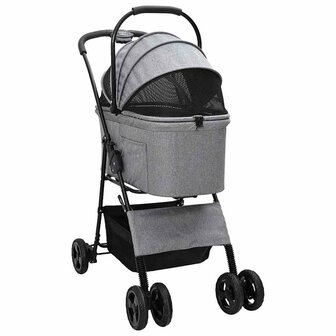 Opvouwbare Huisdierenwagen Grijs 81 x 47 x 99 cm Oxford stof 2