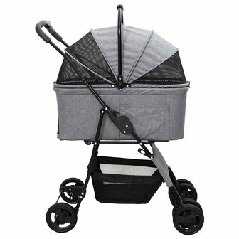 Opvouwbare Huisdierenwagen Grijs 81 x 47 x 99 cm Oxford stof 6