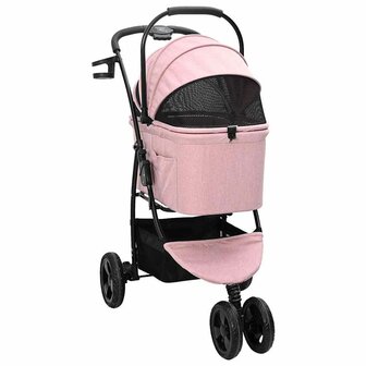 Opvouwbare Huisdierenwagen Roze 78 x 54 x 101 cm Oxford stof 2