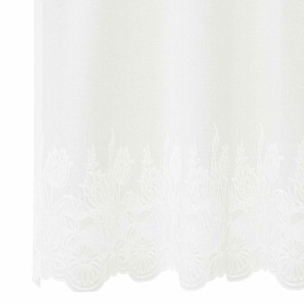 Gordijnen met gordijnen Bloemen Wit 200 x 80 cm Polyester 4