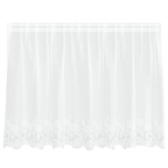 Gordijnen met gordijnen Bloemen Wit Polyester 2