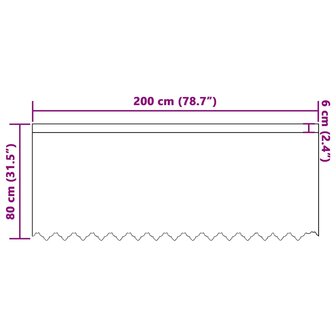 Gordijnen met gordijnen Wit 200 x 80 cm Polyester 6