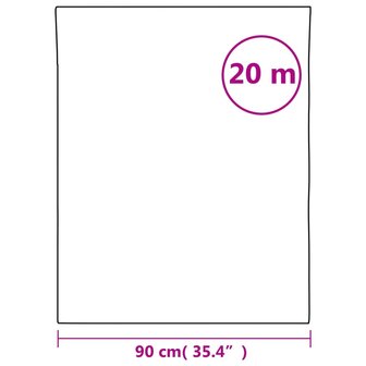 Raamfolie mat 90 x 2000 cm PVC wit 9