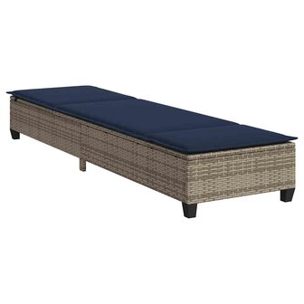 Ligstoel met kussens grijs 55x200x25,5cm polyrotan 5