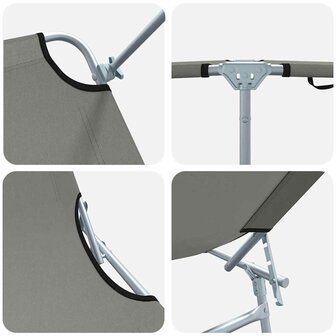 Vouwbare Ligbedden 2 Stuks Met Luifel Grijs 600D Oxford Stof 7