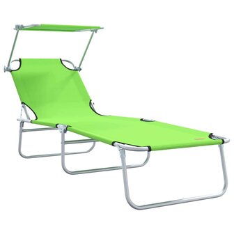 Vouwbare Ligbedden 2 Stuks Met Luifel Groene 600D Oxford Stof 4