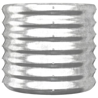 Plantenbak 40x40x36 cm gegalvaniseerd staal zilverkleurig 3