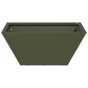 Tuin Plantenbak Olijfgroen 35x35x15 cm - Staal 5