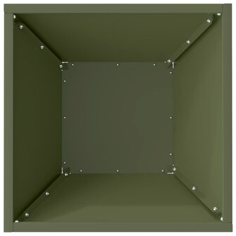 Tuin Plantenbak Olijfgroen 35x35x15 cm - Staal 8
