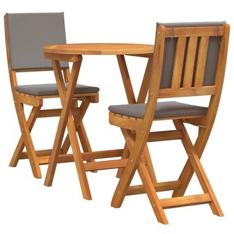 Bistroset 3 pcs Bruin Massief acaciahout 2