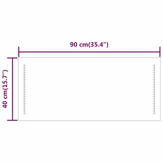 Badkamerspiegel LED 90x40 cm 9