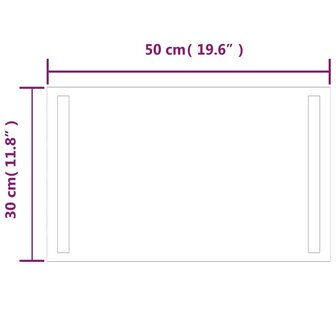 Badkamerspiegel LED 30x50 cm 5