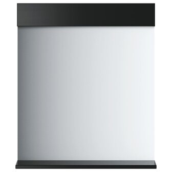 Badkamerspiegel met schap BERG 60x12x70 cm massief hout zwart 2