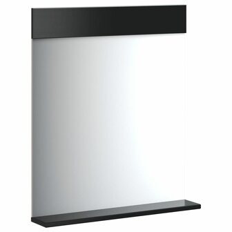 Badkamerspiegel met schap BERG 60x12x70 cm massief hout zwart 3