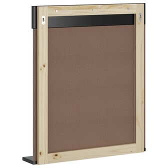 Badkamerspiegel met schap BERG 60x12x70 cm massief hout zwart 4