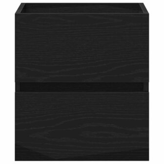 Badkamerwastafelkast Zwart Eiken 41x38,5x45 cm Bewerkt Hout 6