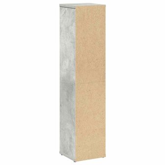 Badkamerkast met rolhouder betongrijs 20,5x20x90 cm 6