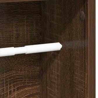 Badkamerkast met rolhouder Bruin Eiken 20,5x20x90 cm 7