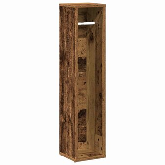 Badkamerkast met rolhouder oud hout 20,5x20x90 cm 2
