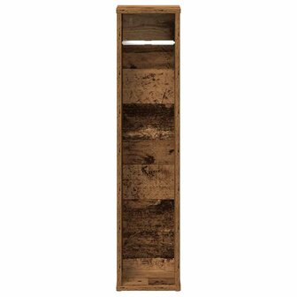 Badkamerkast met rolhouder oud hout 20,5x20x90 cm 4
