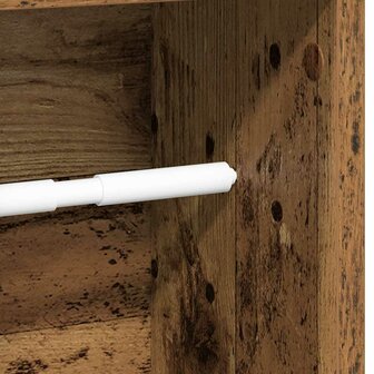 Badkamerkast met rolhouder oud hout 20,5x20x90 cm 7