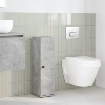 Badkamerkast met rolhouder 20,5x22x72 cm betongrijs 3