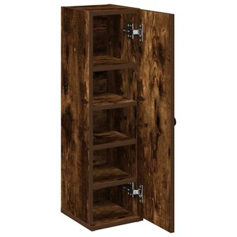 Badkamerkast met rolhouder 20,5x22x72 cm gerookt eikenkleurig 5