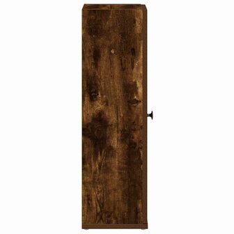 Badkamerkast met rolhouder 20,5x22x72 cm gerookt eikenkleurig 6