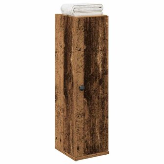 Badkamerkast met rolhouder 20,5x22x72 cm oud houtkleurig 1